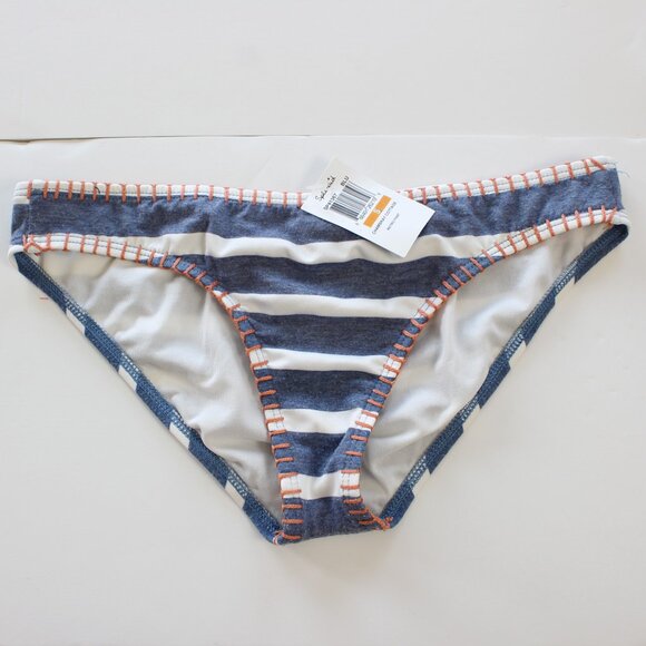 Splendid Chambray Cottage Retro Bikini Swim iBotto Blue Small NWT - Picture 4 of 7